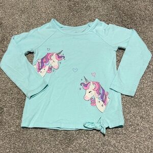 Aqua Unicorn Long Sleeve Shirt
